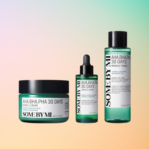 SOME BY MI AHA BHA PHA 30 Days Miracle Toner + AHA BHA PHA 30 Days Miracle Cream + AHA BHA PHA 30 Days Miracle Serum